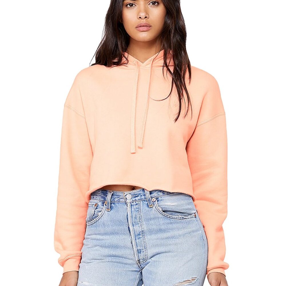 Puma Peach cropped hoodie sweatshirt - Sz Sm